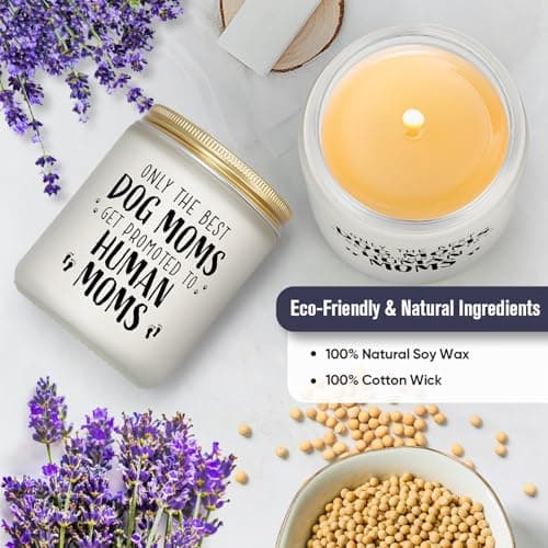 New Mom Gifts for Pregnant Women, Funny Dog Mom Pregnancy Gift for Expecting Moms, Mother to be Gift for First Time Mommy, Congrats on Pregnancy Candle Present for Wife Friend Sister