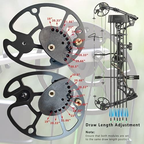 Compound Bow Kit, Hunting and Target, Limb Made in USA,Draw Weight 30-70 lbs Adjustable, Draw Length 19-30.5",up to IBO 320FPS Speed, Package with Archery Hunting Accessories