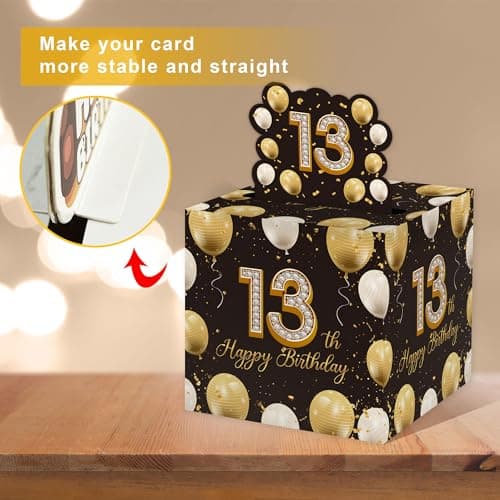 Creative Cash Present with Pulling Design, Includes 35PCS Clear Money Bags for Cash Gifts (Unisex Boys Girls) Azbuk 13th Birthday Money Pull-Out Surprise Box Gift for Teens B0CND59NQR