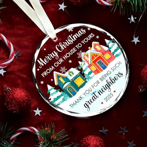 NewEleven Neighbor Gifts - Thank You Gift, Neighbor, Best Gift for Neighbors and Friends - Cute Ornament for Neighborhood from Friend - Christmas Ornament