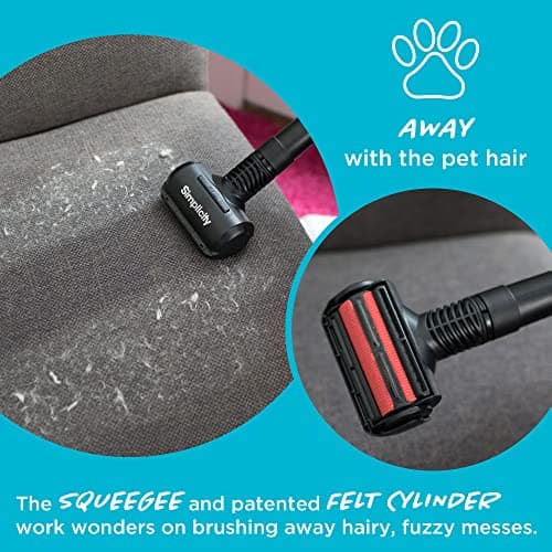 Simplicity Vacuums Pet Fur Remover for Furniture or Clothes, Use as Pet Hair Vacuum Attachment or Lint Roller for Pet Hair, SPET-Tool