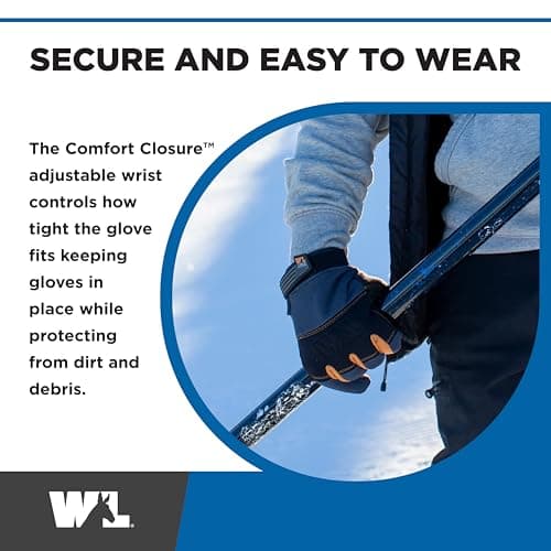 Wells Lamont FX3 Men's Extreme Dexterity Extra Wear Winter Work Gloves, Gray Large 7796