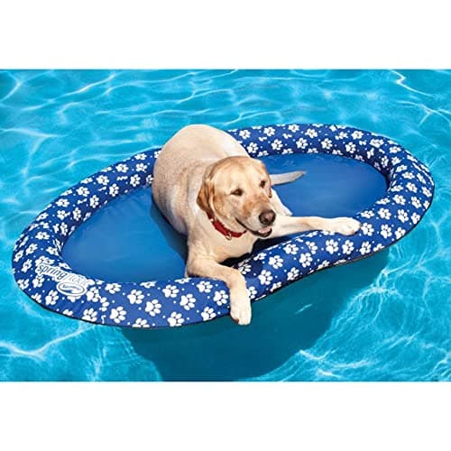 SwimWays Paddle Paws Spring Float Dog Raft, Large (65 lbs. and Up), Blue