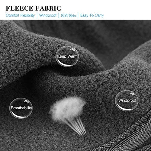 Komake Ear Warmers Headband, Fleece Earmuffs Running Headband Winter Ear Covers Moisture Wicking Ski Sport Headband for Men & Women (19.2 inches, One Size, Cycling)