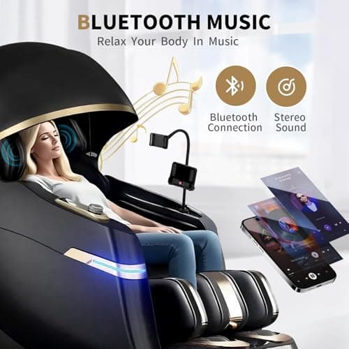 Full Body Zero Gravity Massage Chair, 51'' SL Track with 3 Levels Zero Gravity & Body Scan, 20 Auto Massage Programs, 3D Shiatsu Deep Tissue Massage, Foot Rollers, Airbag, Heating, Yoga Stretch