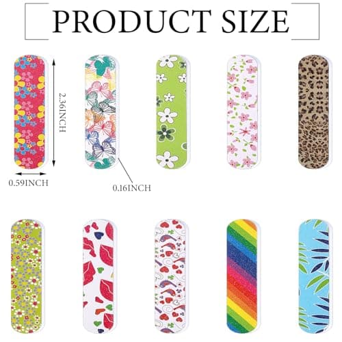 Colorful Emery Boards for Manicure Pedicure, Travel Size, Professional Salon Filing Tool, Disposable Fingernail Shaping Sumind 100 Pack Mini Nail Files Double Sided Bulk,2.36 x 0.59 x 0.16 Inch B086YF7PZP