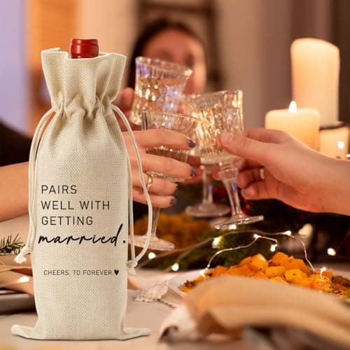 Wedding Party Decorations Getting Engaged Wine Accessory Sets Champagne Bottle Wraps Bags Married Wine Bag Married Gifts for Couples Mr Mrs Marriage Honeymoon Gift B0FMFMHK42