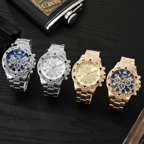 Dacdyi 4 pcs Classics Business Watches for Men Big Face Men’s Watch Wholesales Analog Quartz Wristwatch