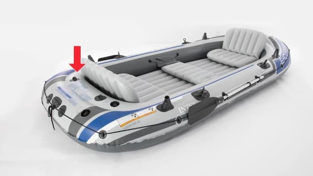 Intex Excursion 5 Person Inflatable Outdoor Fishing Raft Boat Set with 2 Aluminum Oars and Air Pump with a Intex Composite Motor Mount Kit