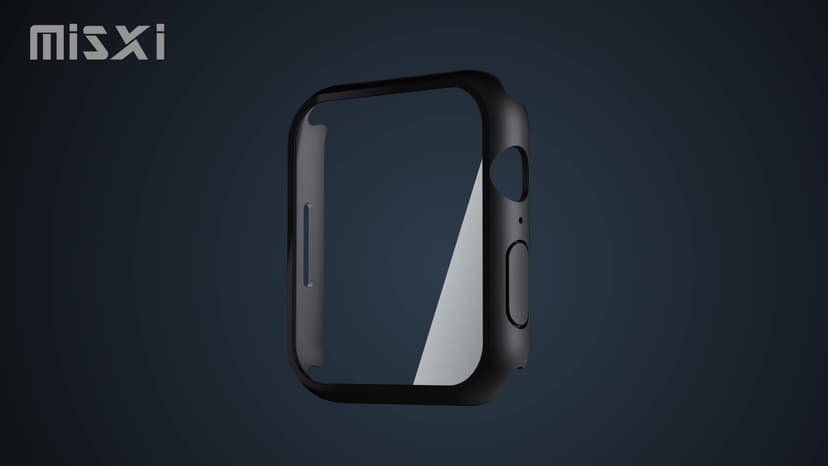 Misxi 2 Pack Hard PC Case with Tempered Glass Screen Protector Compatible with Apple Watch Series 9 (2023) Series 8 Series 7 45mm, Ultra-Thin Scratch Resistant Cover for iWatch S9/S8/S7, Black