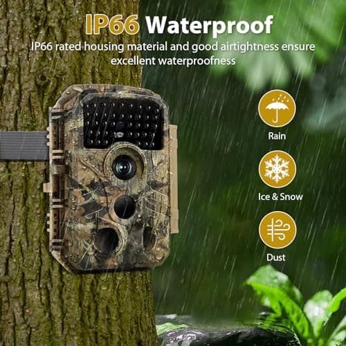 BLAZEVIDEO Game & Trail Camera 32MP Photo & 1296P Video with 100ft Night Vision Motion Activated 0.1s Trigger Speed Waterproof for Home Security, Outdoor Wildlife Scouting