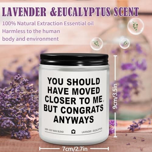 Housewarming Gifts New Home, Best Housewarming Gifts 2025 - Handmade Lavender Scented Candle - New Home Gift Candle Ideas, House Warming Gift for Friends Couple New Homeowner (7oz)