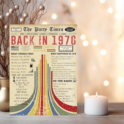 Vintage 50th Birthday Card, Happy 50th Birthday Gifts for Him Her, Funny 50 Year Old Birthday Gift Ideas for Couple, Unique 50th Birthday Decorations for Women Men