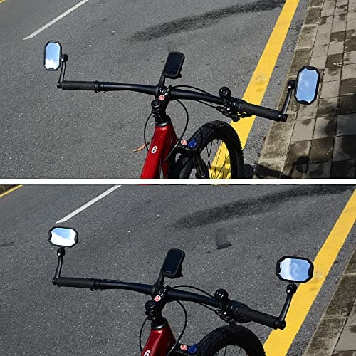 Bar End Bike Mirrors, High–Definition Convex Glass Lens for E-Bike Handlebars, Scratch Resistant, Safe Rearview 1 Pair Bicycle Mirror(Right And Left Side)