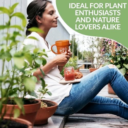VELENTI Plant Pot Mug - Plant Lover Mug with Metallic Shovel Ornament - Fancy Gifts for Women, Men - Birthday Gift for Women - Cute Gifts for Mother's Day, Christmas B0D4VPCZ3K