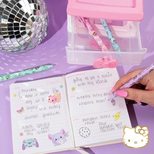 Horizon Group USA Hello Kitty & Friends 4-Piece Pen Set, My Melody, Kuromi, School and Office Supplies, Stationery
