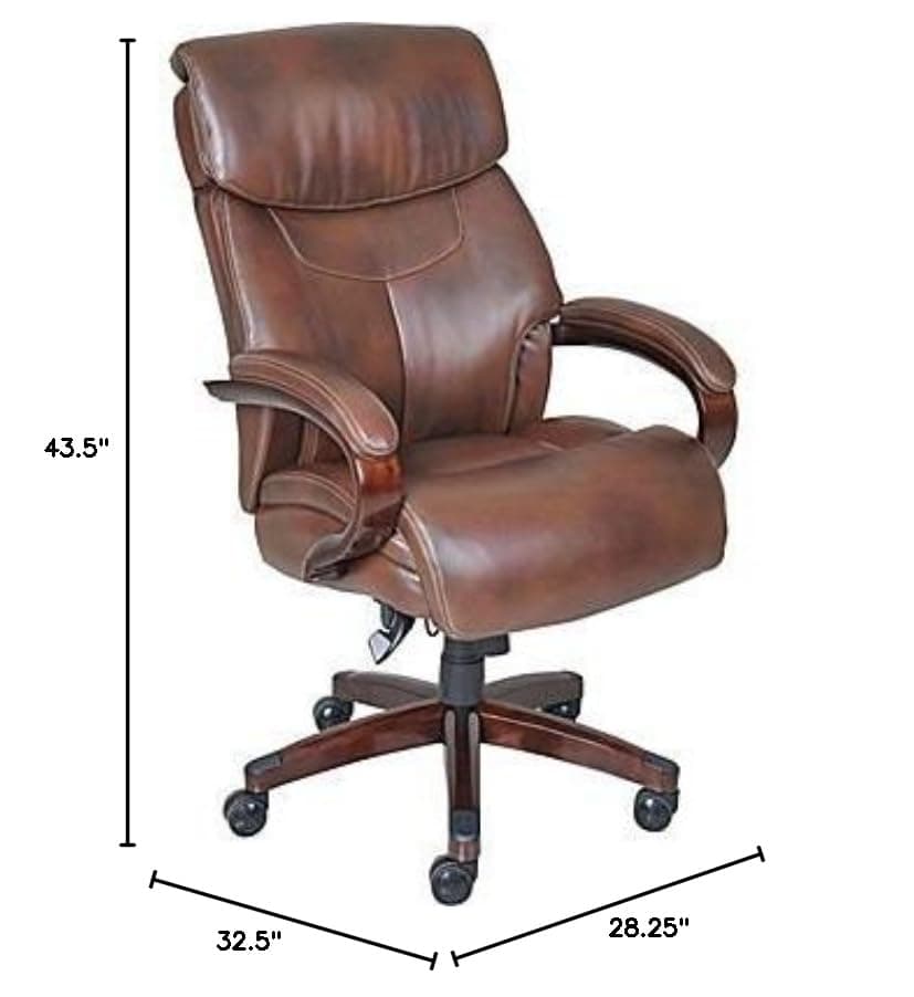 La-Z-Boy Bradley Bonded Leather Executive Chair (Roasted Chestnut)