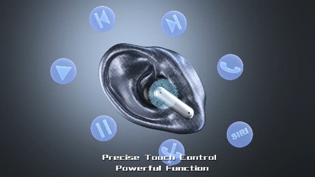 Nequga Wireless Earbuds Bluetooth Headphones, 50H Playtime Ear Buds with Mic, LED Digital Display Charging Case, IPX7 Waterproof, Deep Bass Stereo, in-Ear Earphone for iPhone Andriod Phone