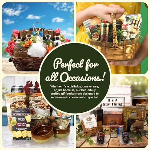 Gift Basket Village Get Well Soup Gift Basket – Includes Chicken Noodle, Chili, Chicken Pot Pie, & Enchilada Soup Mixes with Crackers, Ideal for Thank You Gifts or Bosses Day Gifts for Women