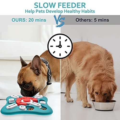 PETSTA Dog Puzzle Toys, Treat Dispensing Dog Enrichment Toys for IQ Training and Brain Stimulation, Interactive Mentally Stimulating Toys as Gifts for Puppies, Cats, Dogs B09XXPCB4T