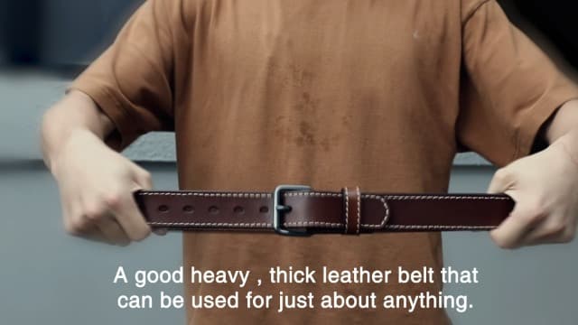 YOETEY Leather Gun Belt for Men - 1.5" Heavy Duty Belt for Work CCW