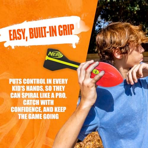 Nerf Vortex Aero Howler Foam Ball, Classic Long-Distance Football, Flight-Optimizing Tail, Whistling Sound, Indoor & Outdoor Fun, Christmas Stocking Stuffers for Kids B08P29SC84
