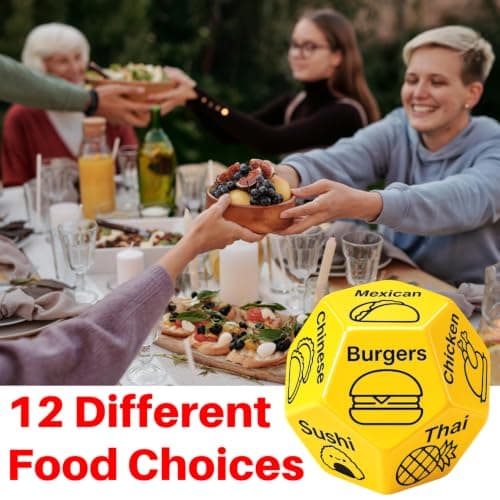 Boo Basket Stuffers, White Elephant Gifts Food Decision Dice Girlfriend Boyfriend Coworker Wife Husband Couple Anniversary Stocking Stuffers for Men Women Adults, Dad Halloween Christmas Xmas Gift B0GZHP73PJ