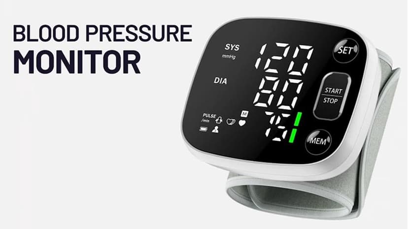 Oklar Blood Pressure Monitors for Home Use Rechargeable Wrist Digital BP Machine Cuff with LED Backlit Display, Voice Broadcast, 240 Memory Storage for 2 Users with Carrying Case