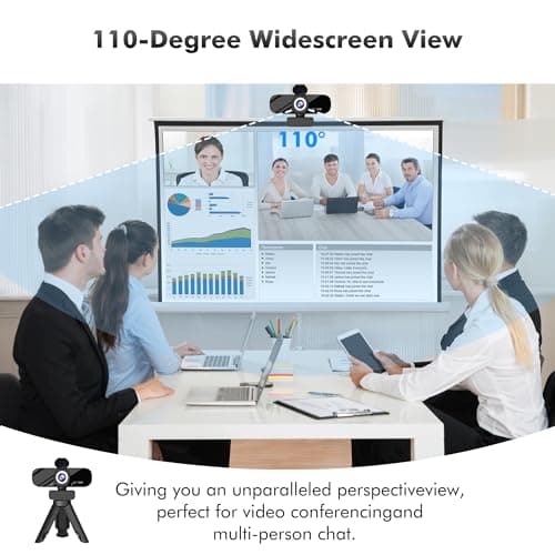 Gohero Full HD 1080P Video Webcam, Noise Cancellation, Privacy Cover, Wide-Angle Lens, Auto Light Correction, Plug & Play USB Webcam for Laptop, Desktop, PC, Mac, Zoom, Skype Pro Series