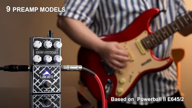 LEKATO Amp Simulator Guitar Effect Pedal with True Bypass Clean to Overdrive for Electric Guitar Bypass (EP-01)