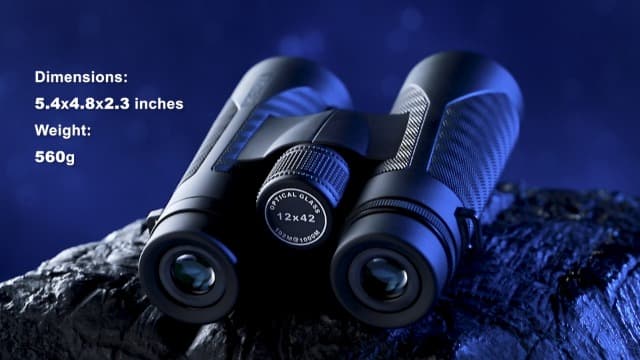 12x42 HD Binoculars for Adults High Powered with Phone Adapter and Tripod, Super Bright BAK4 Prism Waterproof Binoculars for Bird Watching Hunting Hiking Safari Travel Sports