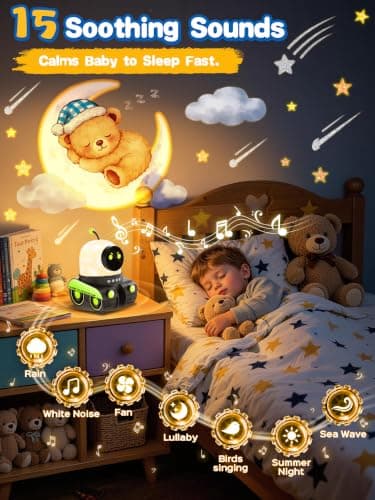 Montessori Car Toys for 1-3 Year Old Boys, Learning Toddler Birthday Gifts,15 White Noise Sounds,Remote Timer Rechargeable Montessori Toys for Boys 1-3 Year Old Gifts,19 Films Train Projector Light B0H1QJXVGG