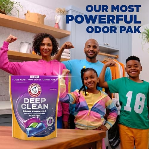 ARM & HAMMER Deep Clean Odor Formula Laundry Detergent Power Paks, 32 ct.
