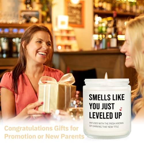 Promotion Gifts for Women Men, New Job/Parents Candle, Congratulations Gift for Women, Funny Congrats Gift for Coworker, Gamer, Friend, Boss, Teacher, Nurse, Handmade, 7oz