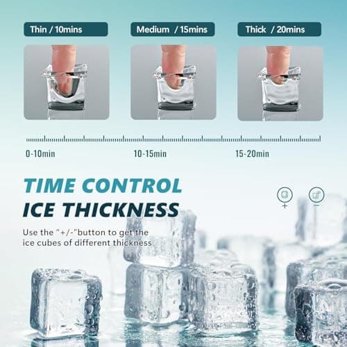 EUHOMY Ice Cube Maker Machine Countertop, 2 Ways to Add Water, 45Lbs/Day 24 Pcs Ready in 13 Mins, Self-Cleaning Portable Compact, with Ice Scoop & Basket, Perfect for Home/Kitchen/Office/Bar