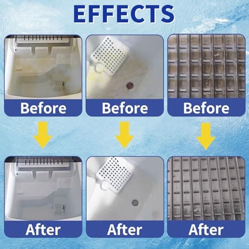 Ice Machine Cleaner Maker and Descaler - 100 Ice Maker Cleaner Tablets Compatible with All Major Brands, Nickel Safe Descaler Countertop Portable Commercial Icemaker Cleaning Solution