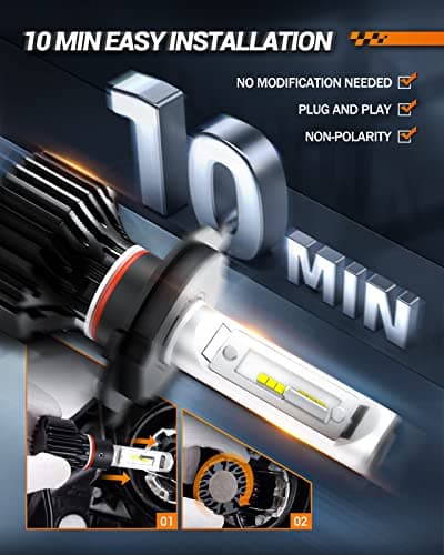 SEALIGHT H11 Bulbs, 4X Super Bright Powersport Bulbs 6000K White Plug and Play, Pack of 2