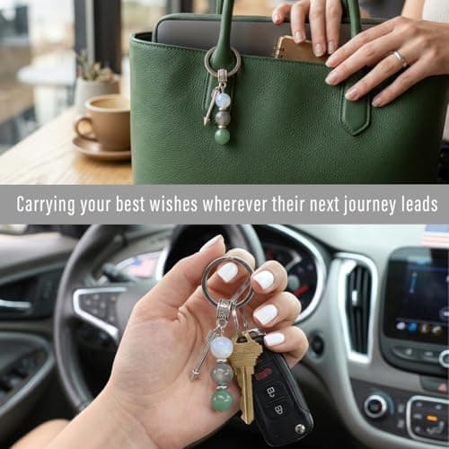 Quietsun Keychain Cute Women Gifts-New Beginnings/Birthday Gifts for Best Friends/Families/Coworkers B0GTZCSP88