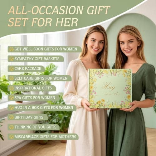 Birthday Gift for Women, Self Care Spa Gift Basket, Hug in a Box Relaxation Experience Set, Stress Relief Comfort Care Package for Her,Thinking of You Get Better Soon Gifts B0GVXGP4YF