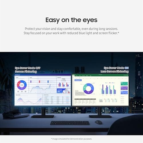 Samsung 22” (S40GD) Borderless Business Monitor with IPS Panel, 100Hz Refresh Rate, Eye Saver Mode, Ergonomic Design, Game Picture Mode, LS22D402GANXGO
