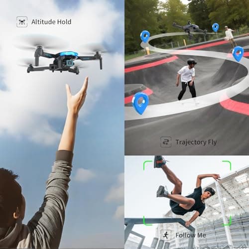 Drone with Camera 1080P with Brushless Motor Drone for Beginner, Long Fly Time, One Key Take Off/Land, RC Quadcopter Toys Gifts for Boys Men Birthday Gifts