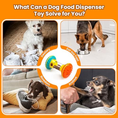 BoYoYo Interactive Dog Toys, Dog Puzzle Toys for Smart, Dog Enrichment Toy to Keep Them Busy, Treat Dispensing Toy Slow Puzzles Feeder, Yellow B0D4V9V39Y