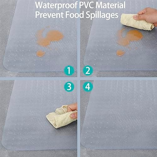 SUPER DEAL Upgraded 48" X 36" Office Chair Mat for Carpet Floor, Non-Slip Under Desk Carpeted Floor Protector, Heavy Duty Clear Plastic Carpet with Lip for Home Office Gaming Chair