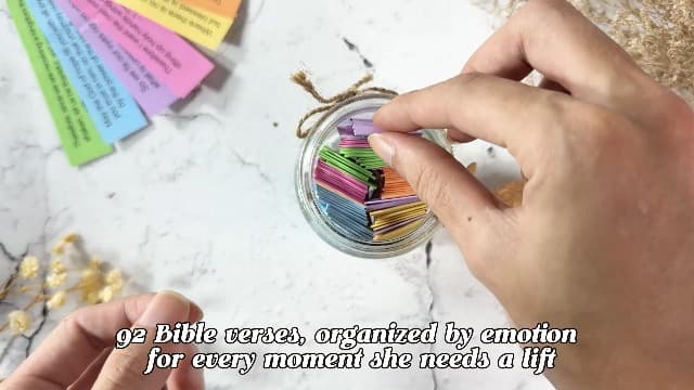 Bestie Bible Verses Jar – Birthday Gifts for Friends, Graduation Gifts for Bestie, Color Coded Bible Verses, Faith Based Friendship Gift for Women B0FF54MWMG