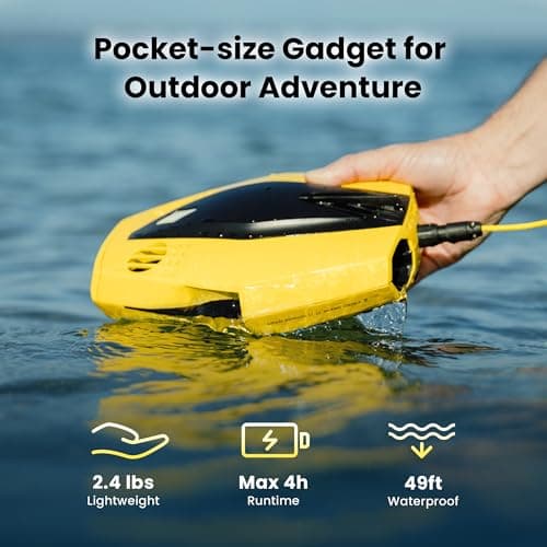Chasing Dory Underwater Drone - Palm-Sized 1080p Full HD Underwater Drone with Camera for Real Time Viewing, APP Remote Control Purple (Yellow)