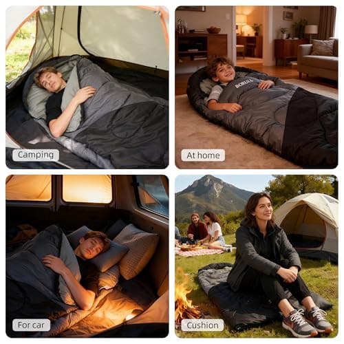 Sleeping Bags for Adults Cold Warm Weather,Backpacking Compact Lightweight Camping Sleeping Bag with Compression Sack for Kids,Camping Essentials Gear for Hiking,Travel,Climb,Outdoor, Indoor