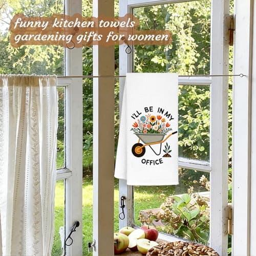 Gifts for Plant Lovers, Plant Lady Mom Birthday Gift, Funny Best Friend Housewarming New Home Gift, Decorative Towel 16x24in Gardening Gifts for Women Funny Kitchen Towels, B0G568ZDJH