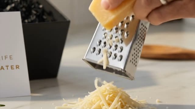 Gift Box and Card, Coworkers, Foodies, Stocking Stuffer, Real Stainless Steel, Ornament Hook, Birthday, Secret Santa Mini Cheese Grater Gift Set, You Make Life a Little Grater Funny Chef Gift B0G15M3C9S