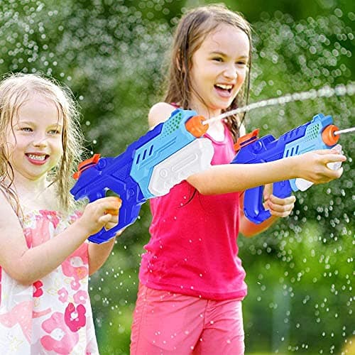 Quanquer 3 Pack Water Guns for Kids Adults - 600CC Squirt Water Toy Gun Super Blaster Soaker Long Range High Capacity Swimming Pool Beach Outdoor Fighting Toy for Boys Girls (Blue)