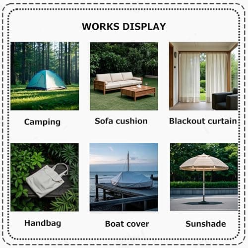 K-Musculo 600D Fabric by The Yard, 58" W 600D Upholstery Polyester Material, Indoor Outdoor Water Resistant Fabric for Chair Cushion Furniture Cover Sewing DIY Cloth, 2 Yard Khaki
